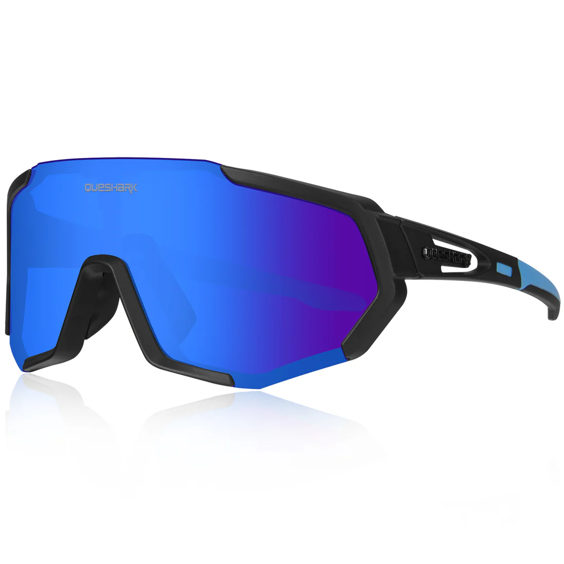 Occhiali Beach Volley Queshark - QE48 Black Blue Polarized