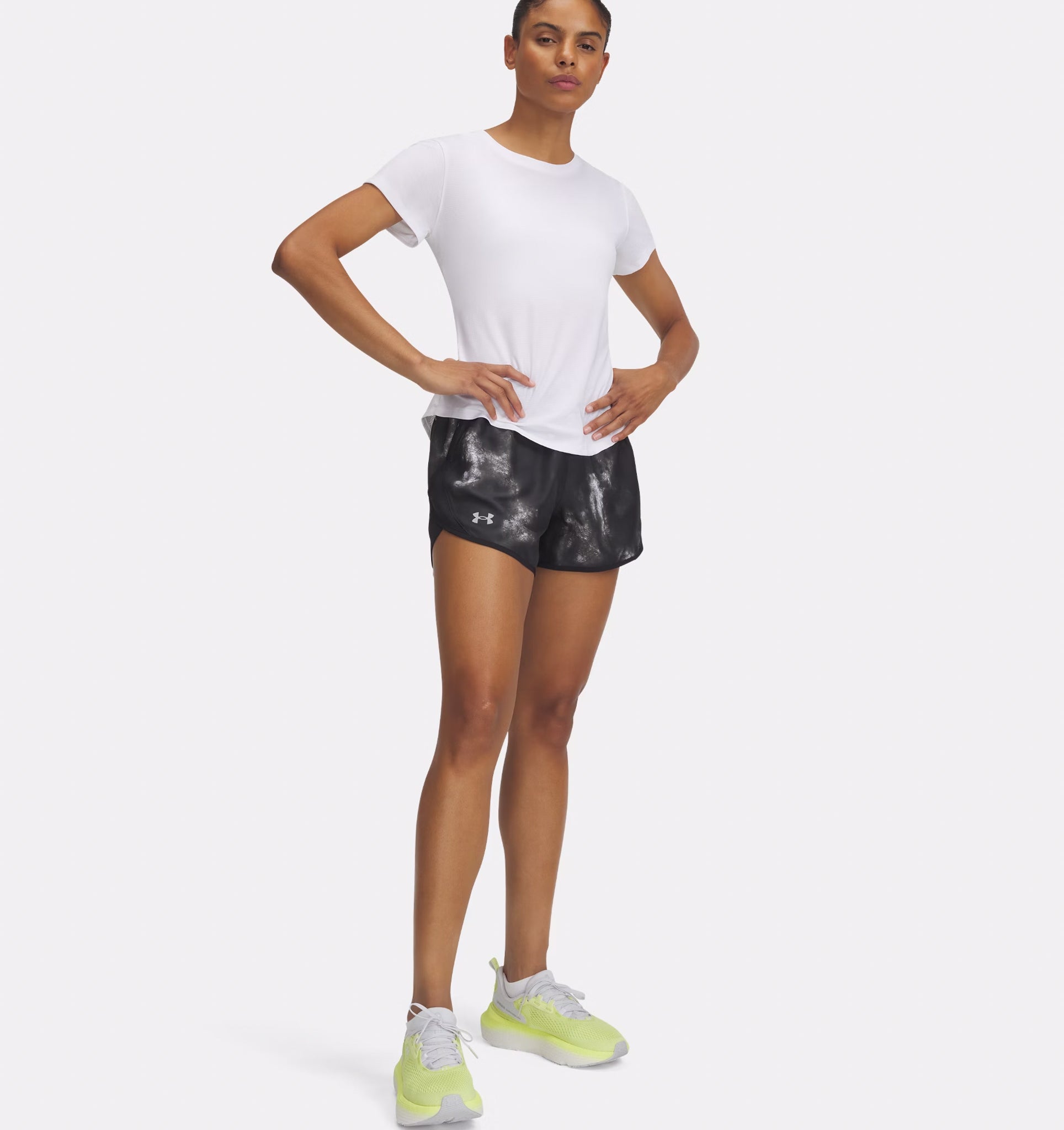 Shorts UA Fly-By Printed 8 cm da donna