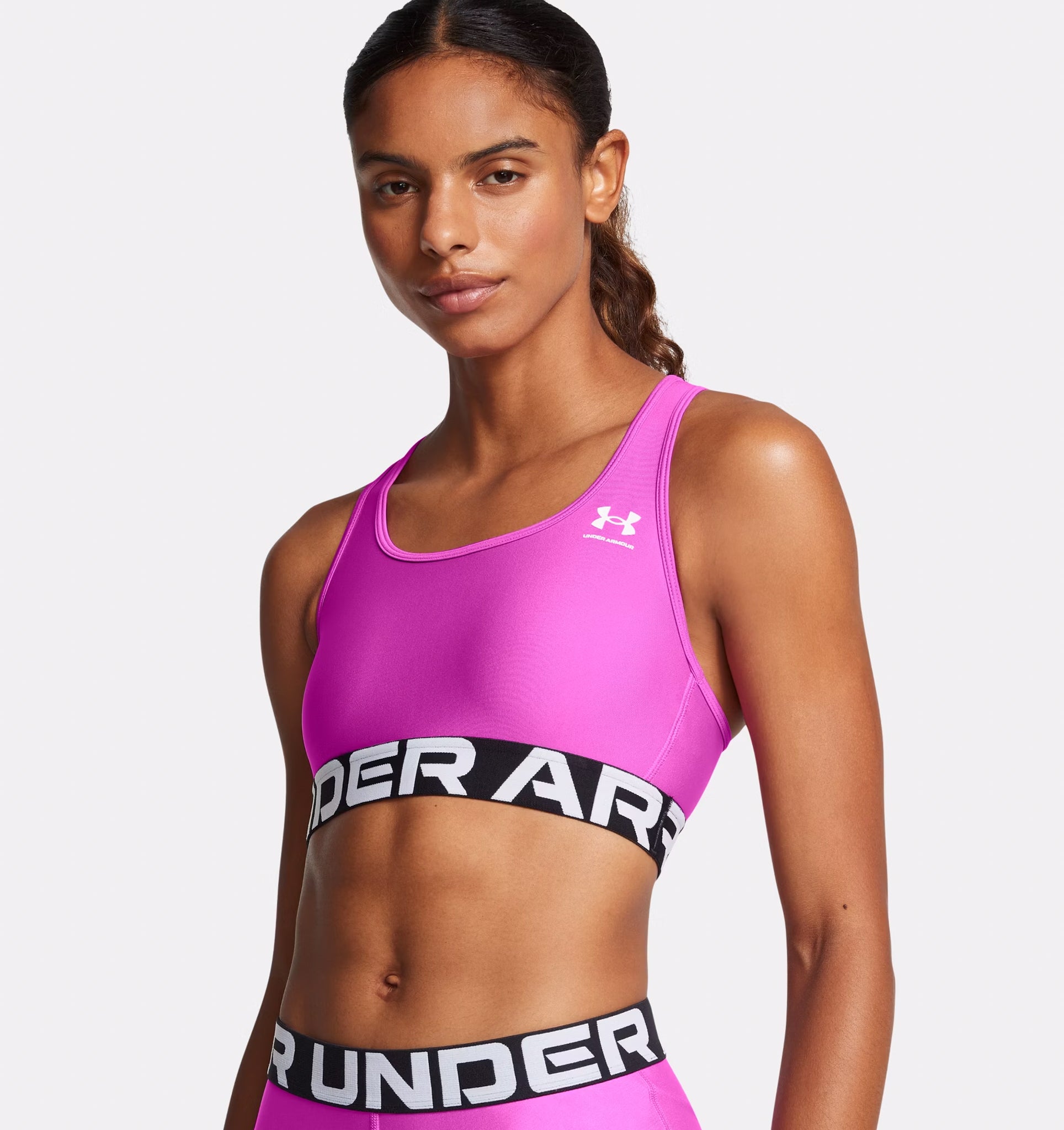 Reggiseno sportivo HeatGear® Armour Mid Branded da donna