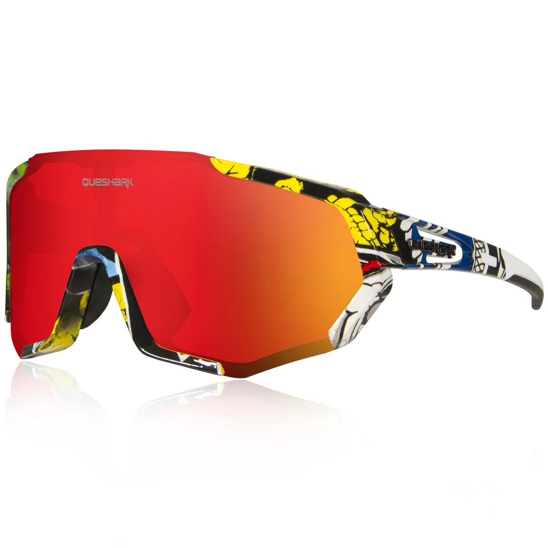 Occhiali Beach Volley Queshark - QE48 Colorful Red Polarized