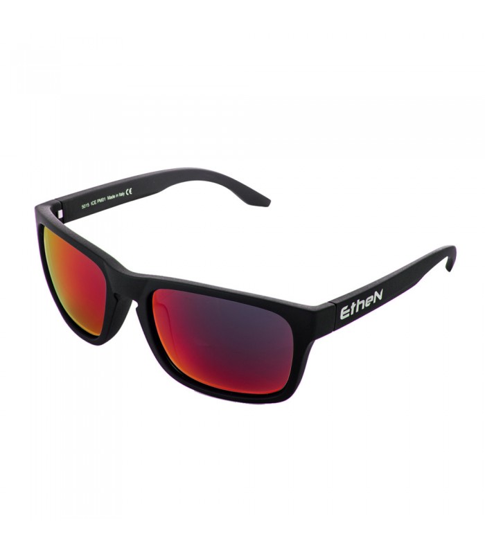Occhiali Beach Volley Ethen - ICE nero mat/lente rossa